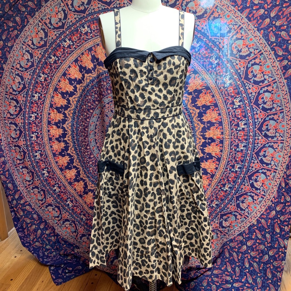 H&M leopard print dress, size 8 adjustable straps